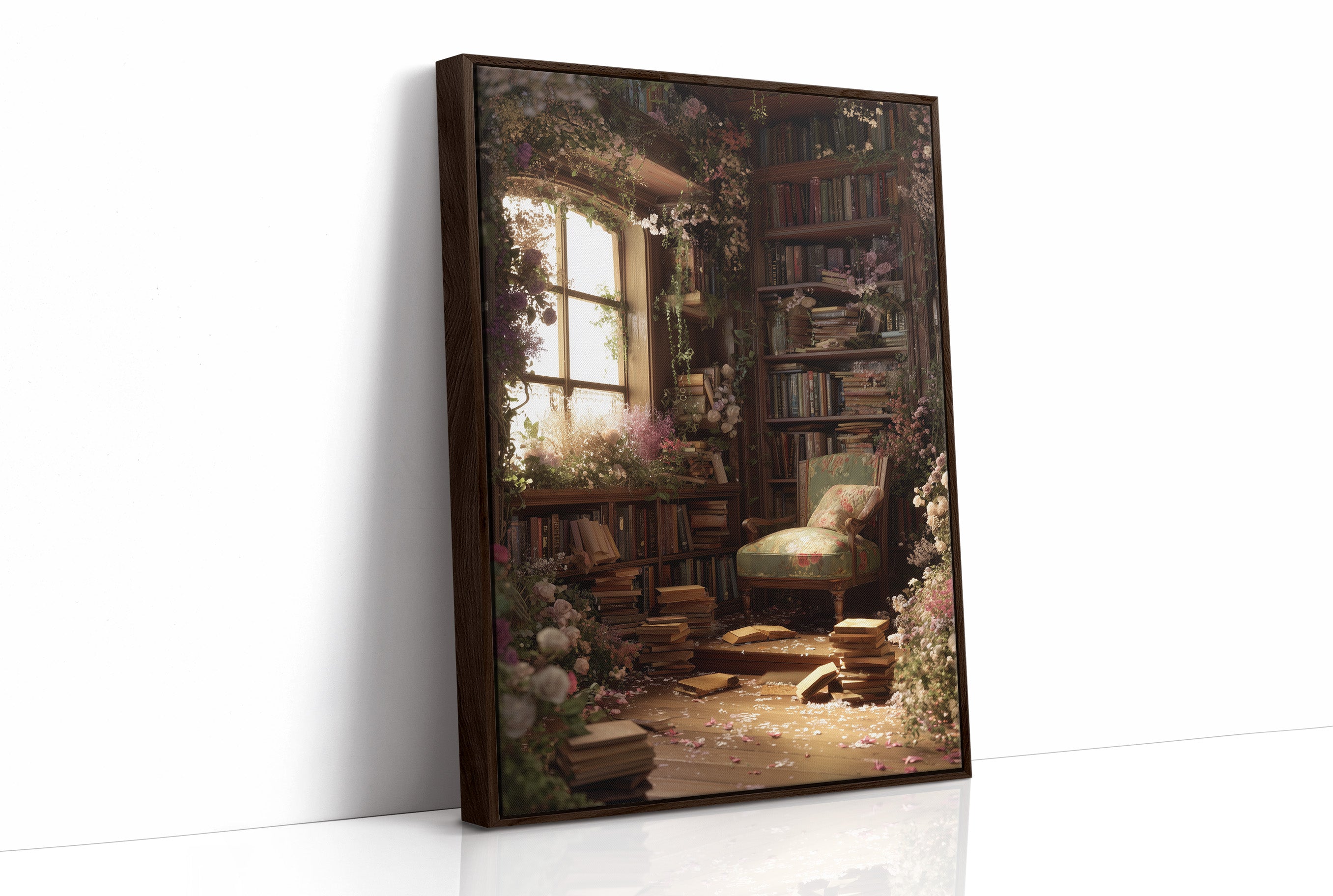 Forgotten Library Blooms In Light