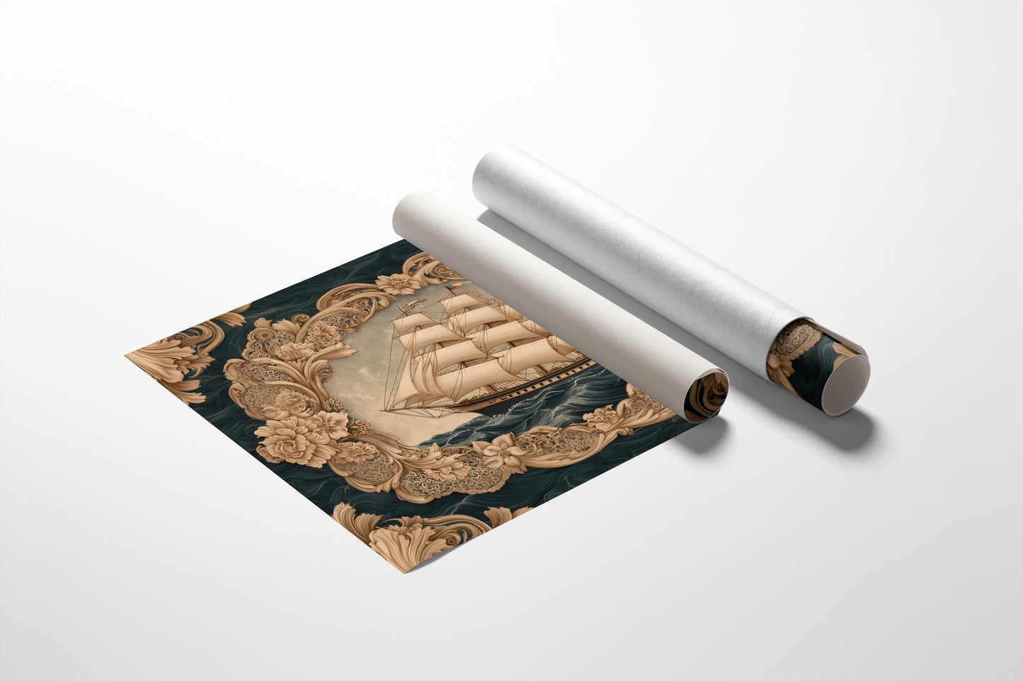 Tall Ships Through Ornate Seas