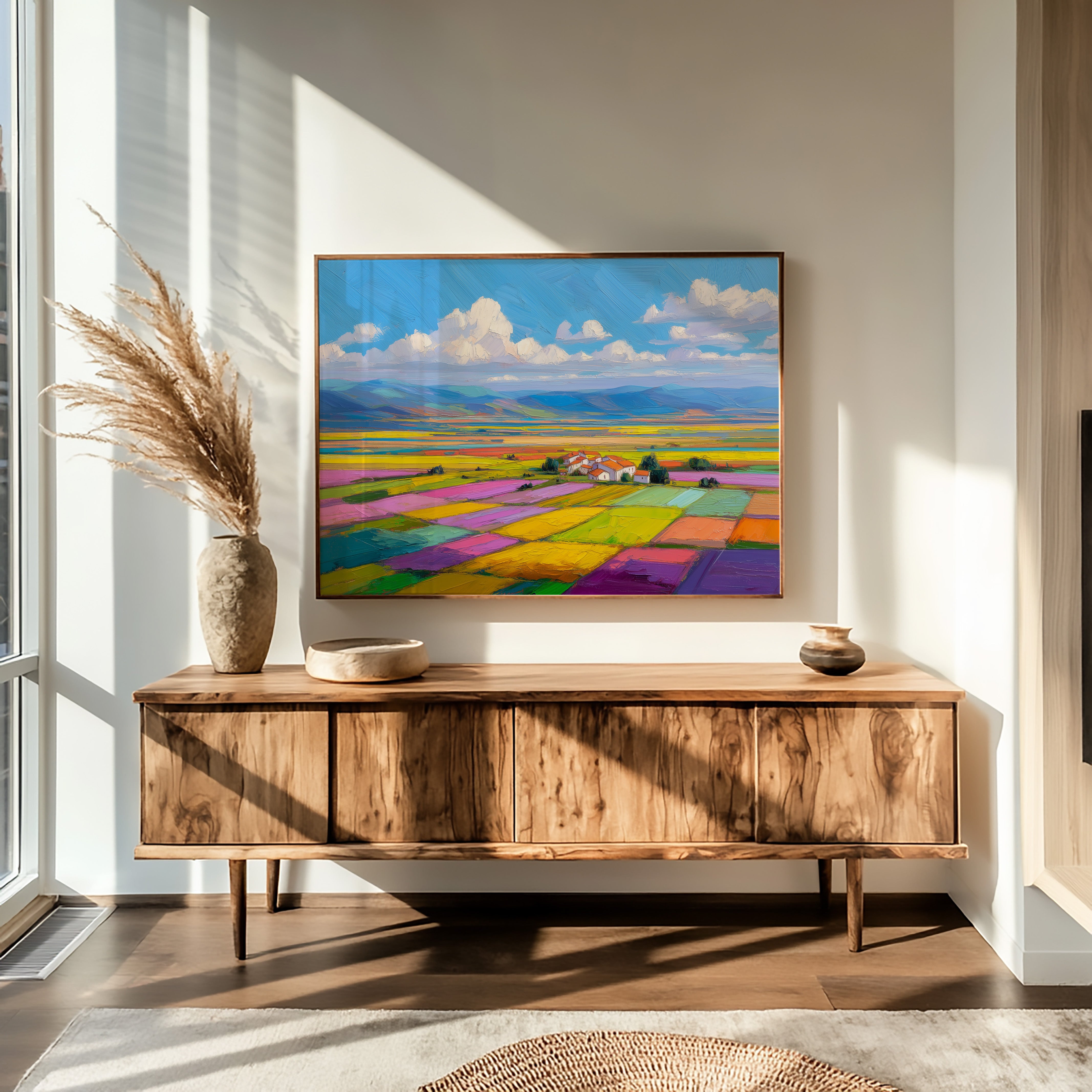 Patchwork Fields Dance In Spring