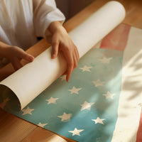 Watercolor Patriotism: America's Gentle Banner