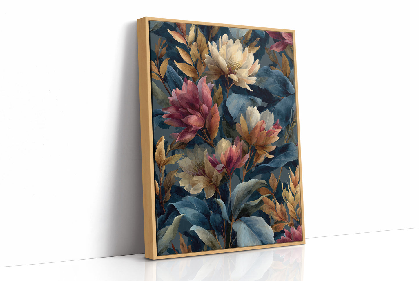Autumn Magnolias in a Blue Room