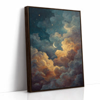 Crescent Rests Among Golden Clouds