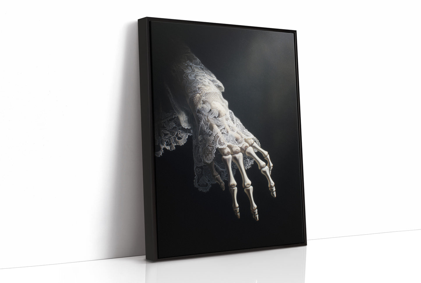 Delicate Bones Behind Lace Curtains