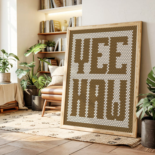 Yeehaw Western Mosaic in Warm Brown