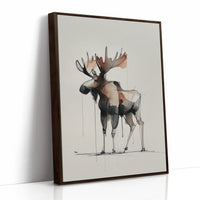 Watercolor Moose Meets Rustic Comfort