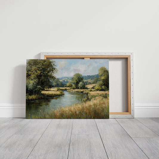 Summer Light Bends Along River