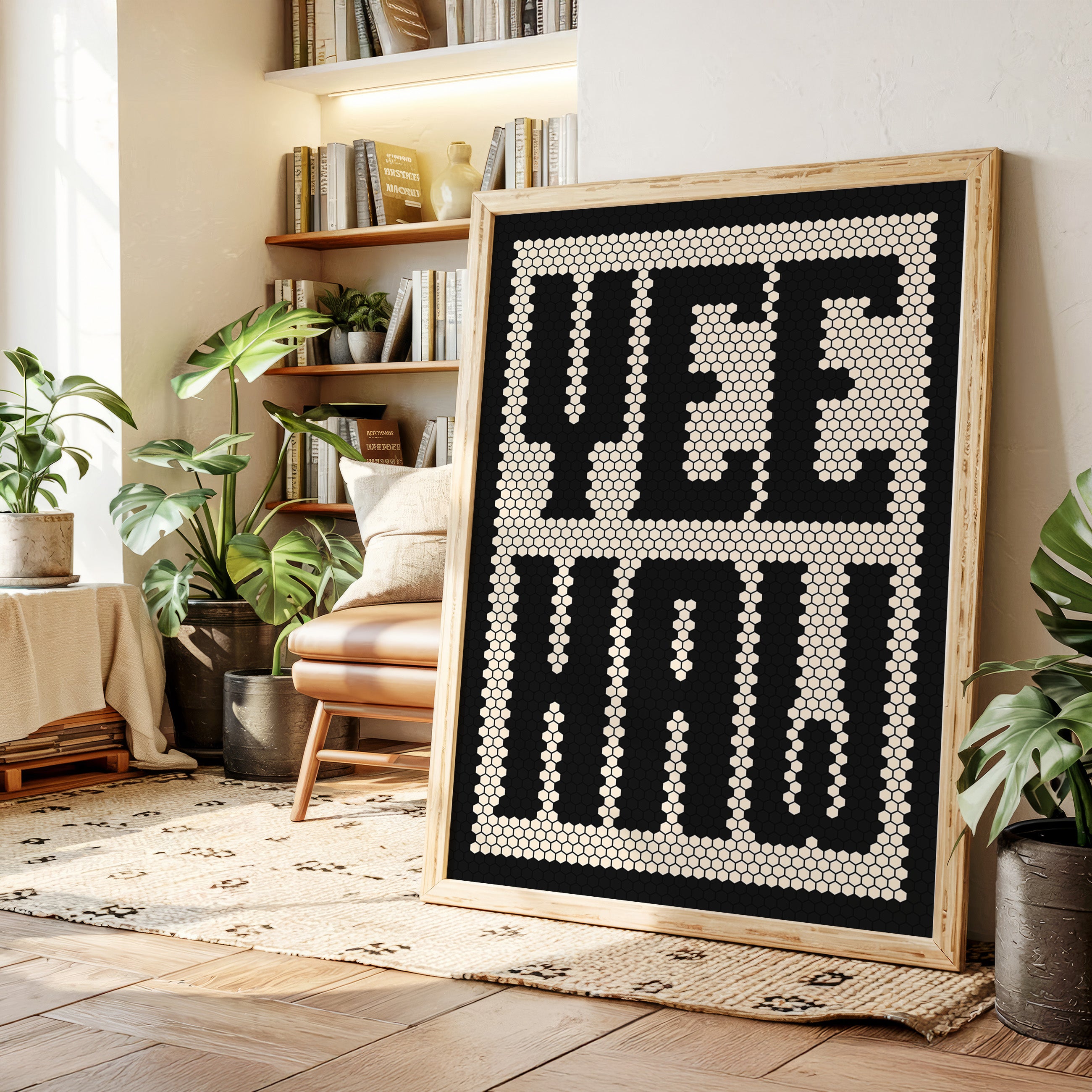 Yeehaw Mosaic Western Shout in Black