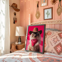 Feline Sheriff Rules Pink Mountains