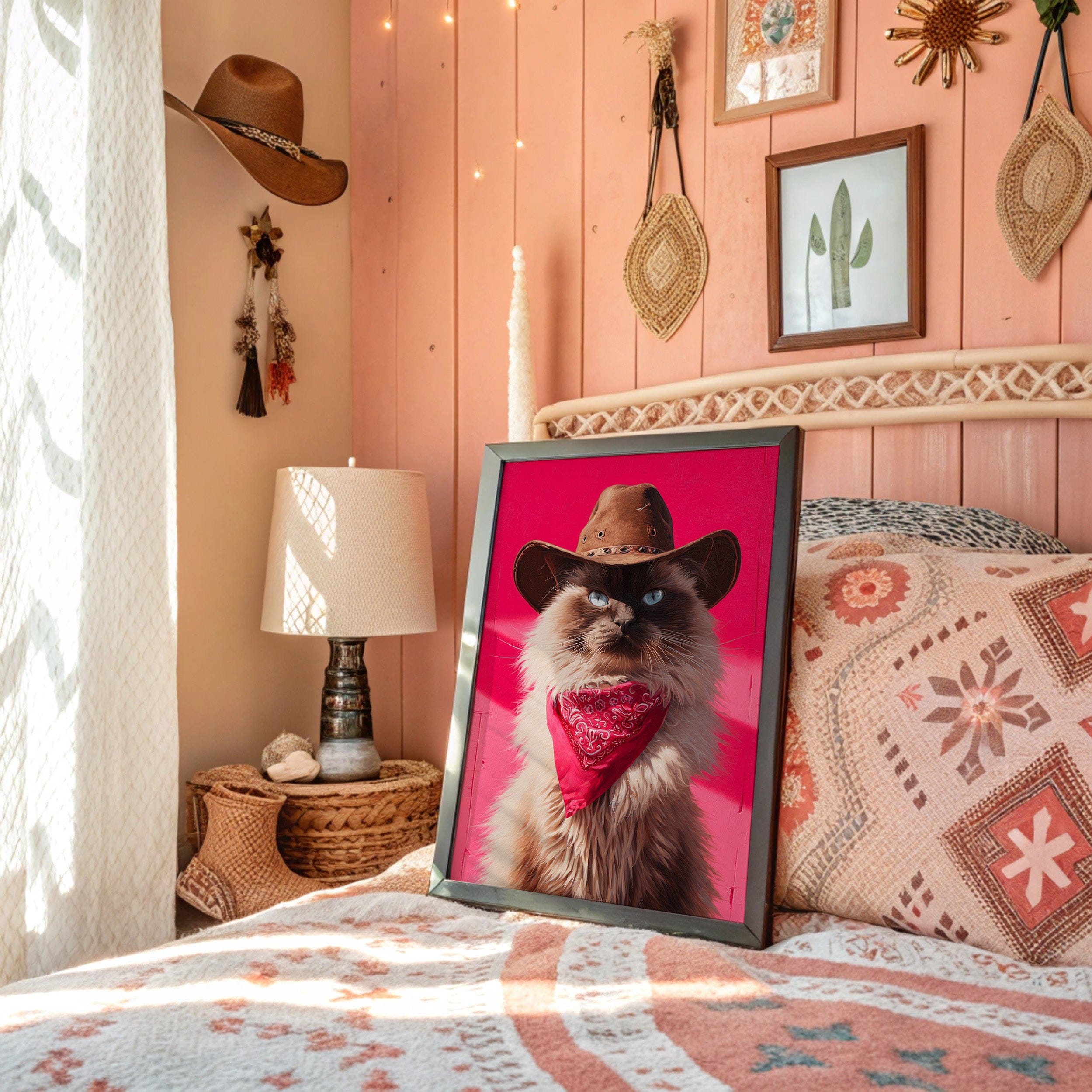 Feline Sheriff Rules Pink Mountains