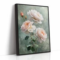 Blush Peonies Against Sage Memory