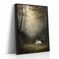 White Rabbit In Forest Haze