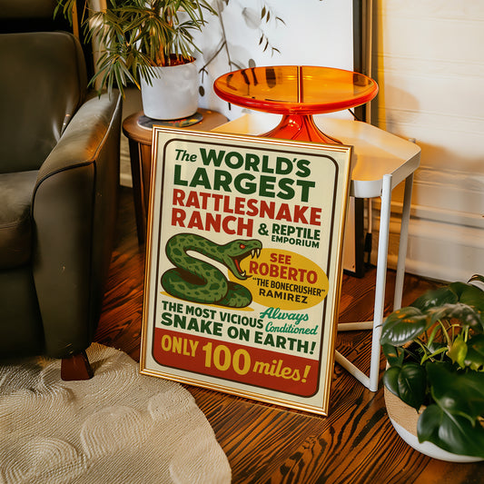 World’s Largest Rattlesnake Ranch Print