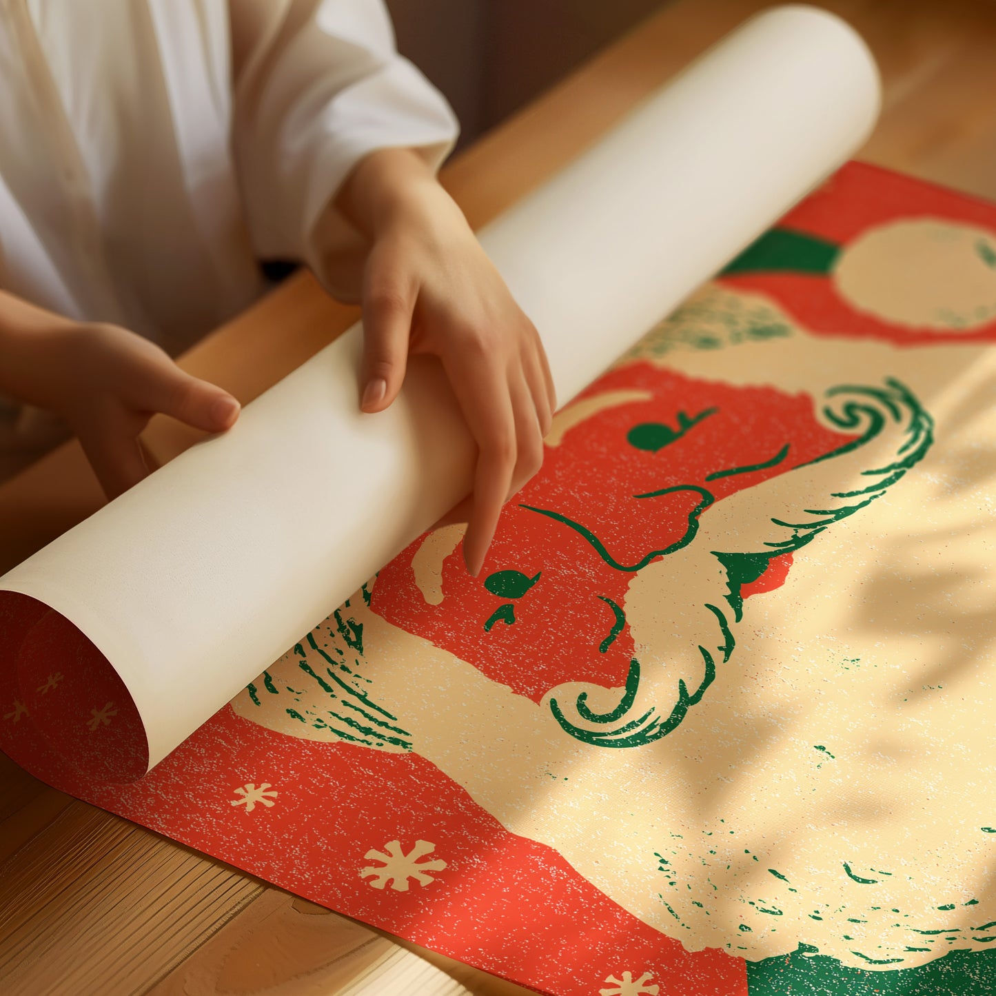 Merry Christmas Vintage Woodcut