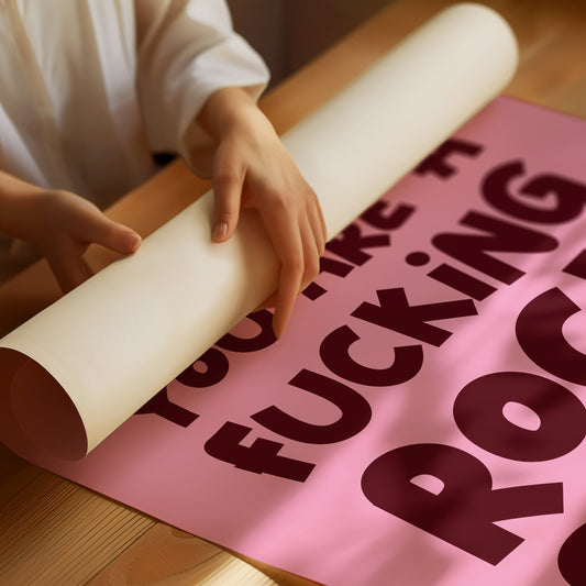 Darling You Are A Fucking Rockstar Quote Print