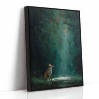 Fox Beneath Ancient Forest Glow