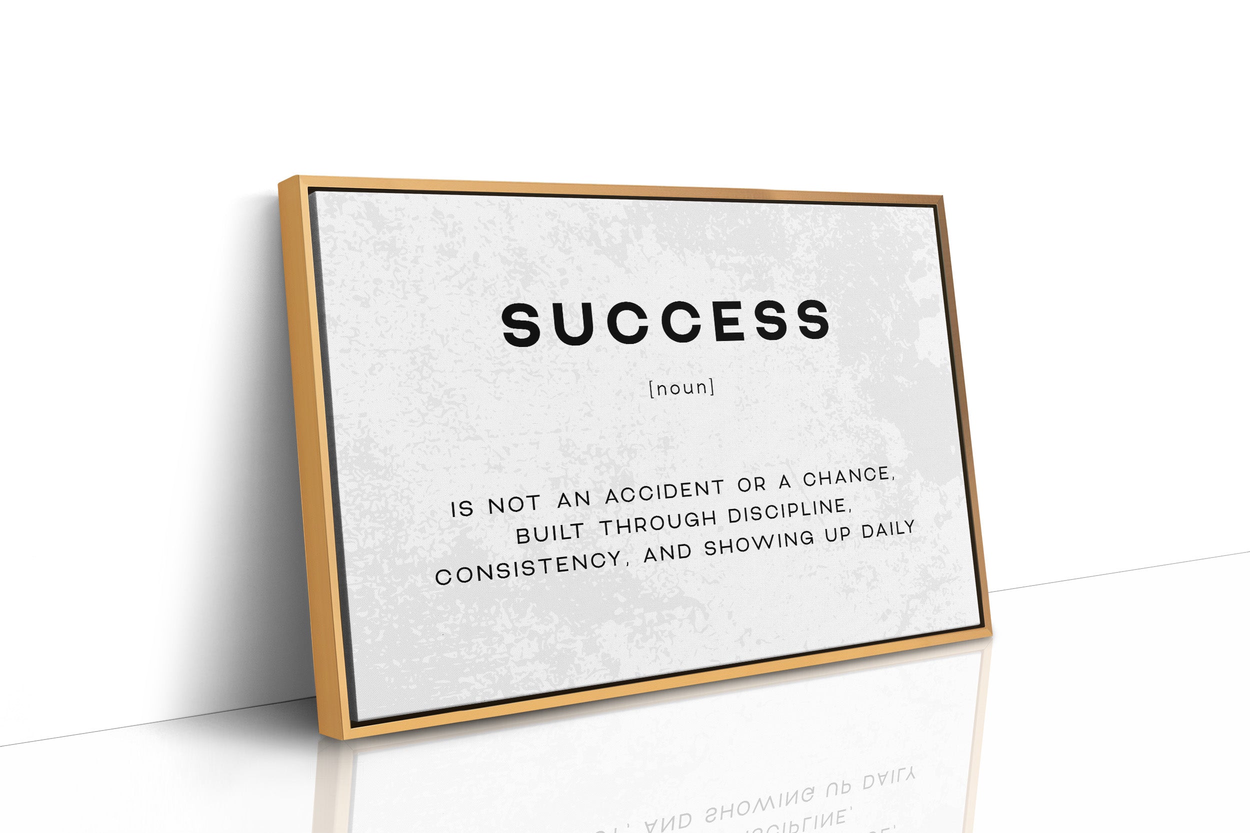 Success Definition Canvas Art | Bold Motivational Typography Print for Home Office, Gym or Entrepreneur Décor