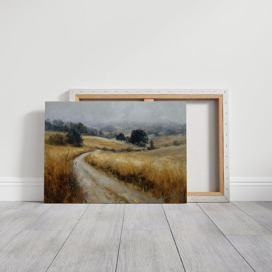 Winding Path Through Golden Fields