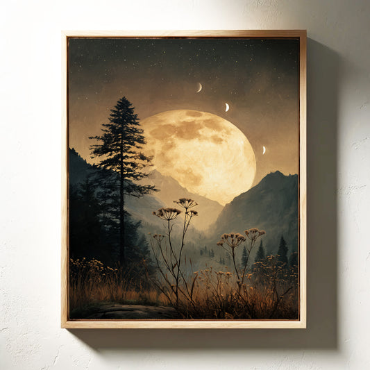 Moonlit Serenade Over Silent Valleys