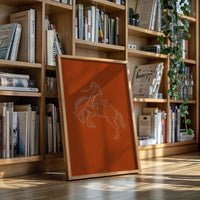 Minimalist Bronco Rider Sketch