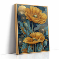 Gold Blooms Under a Quiet Moon