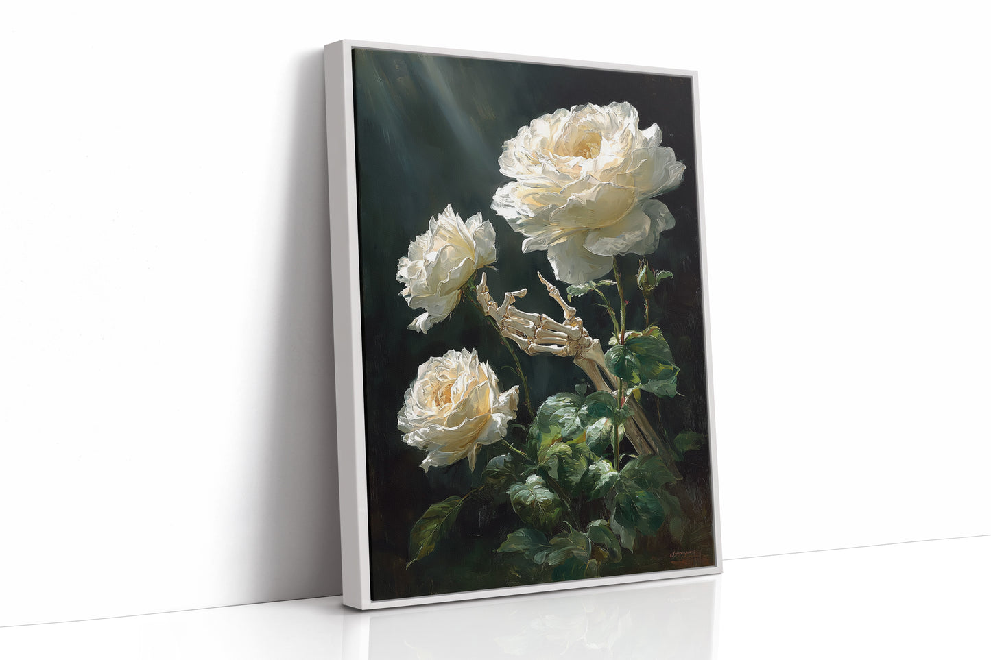 Petals Embrace the Silent Bone