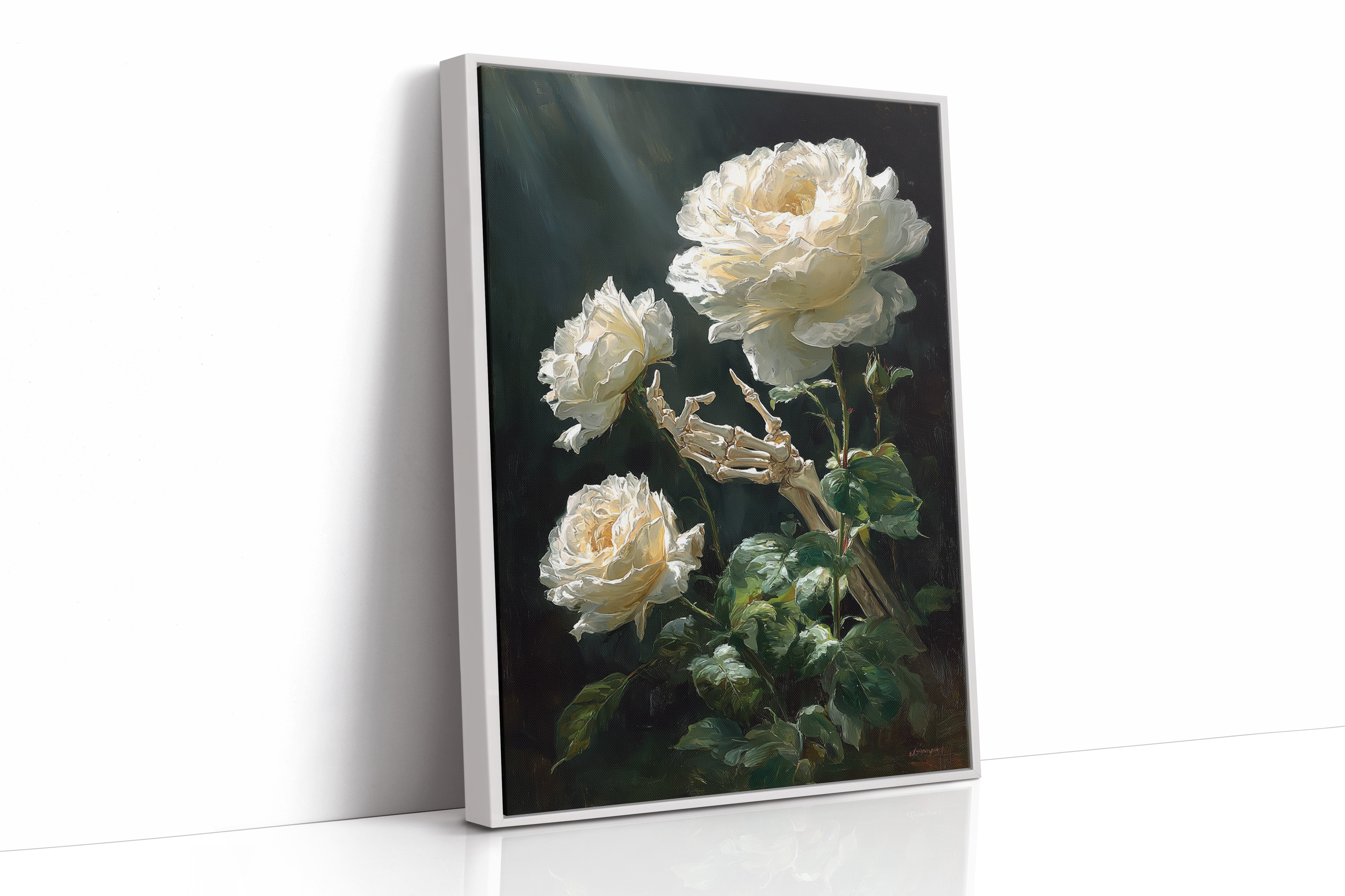 Petals Embrace the Silent Bone