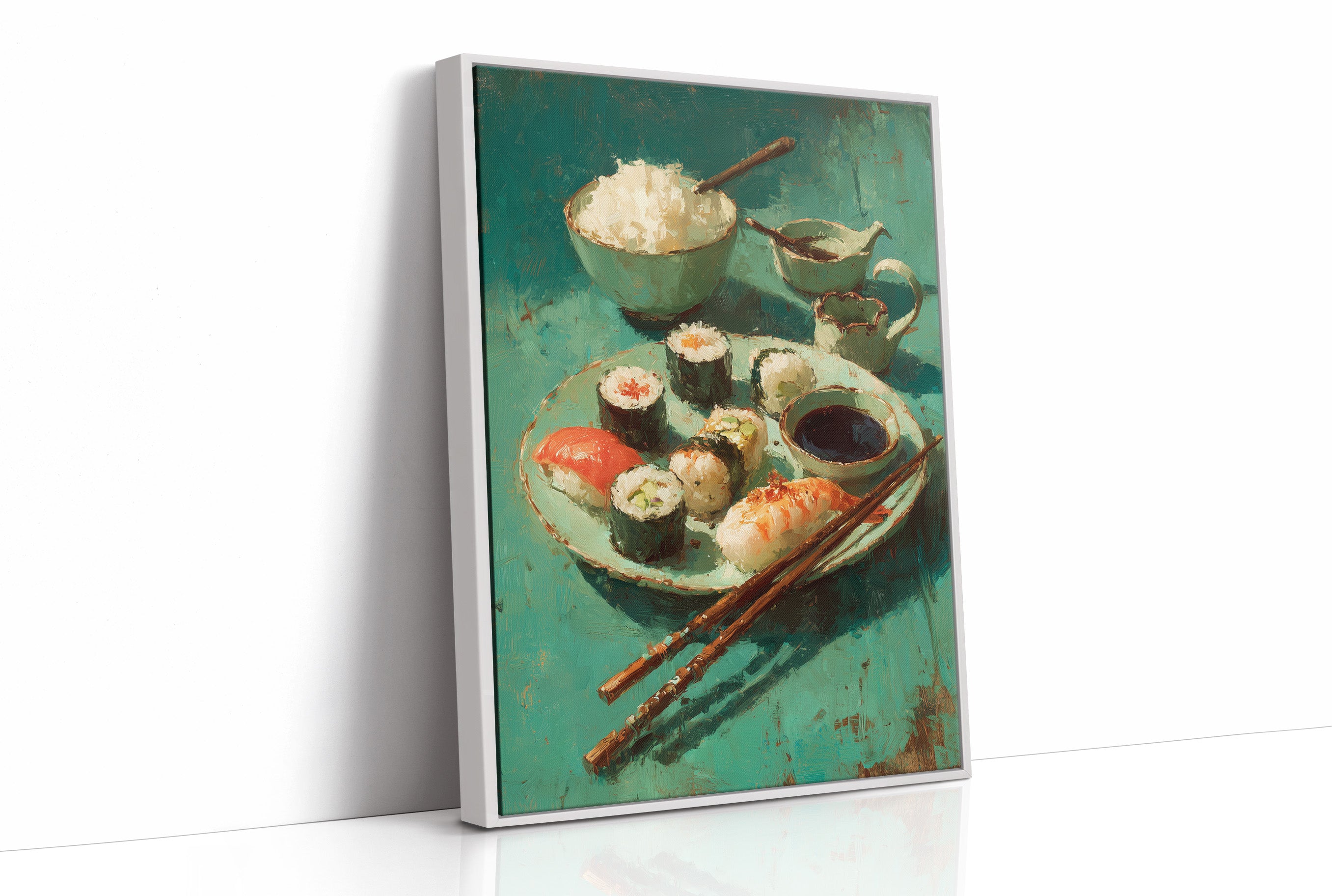 Sushi in Teal Shadow