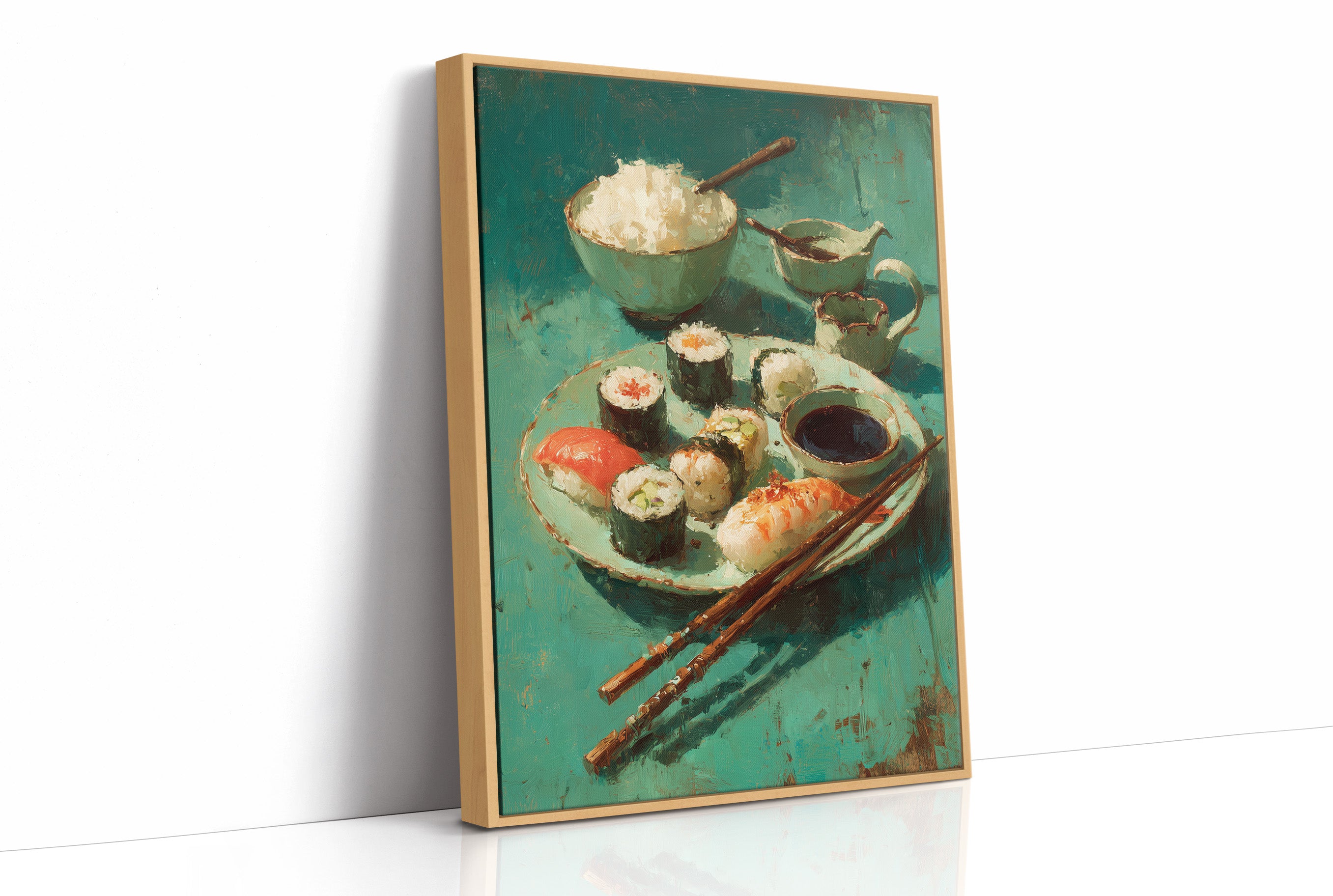 Sushi in Teal Shadow