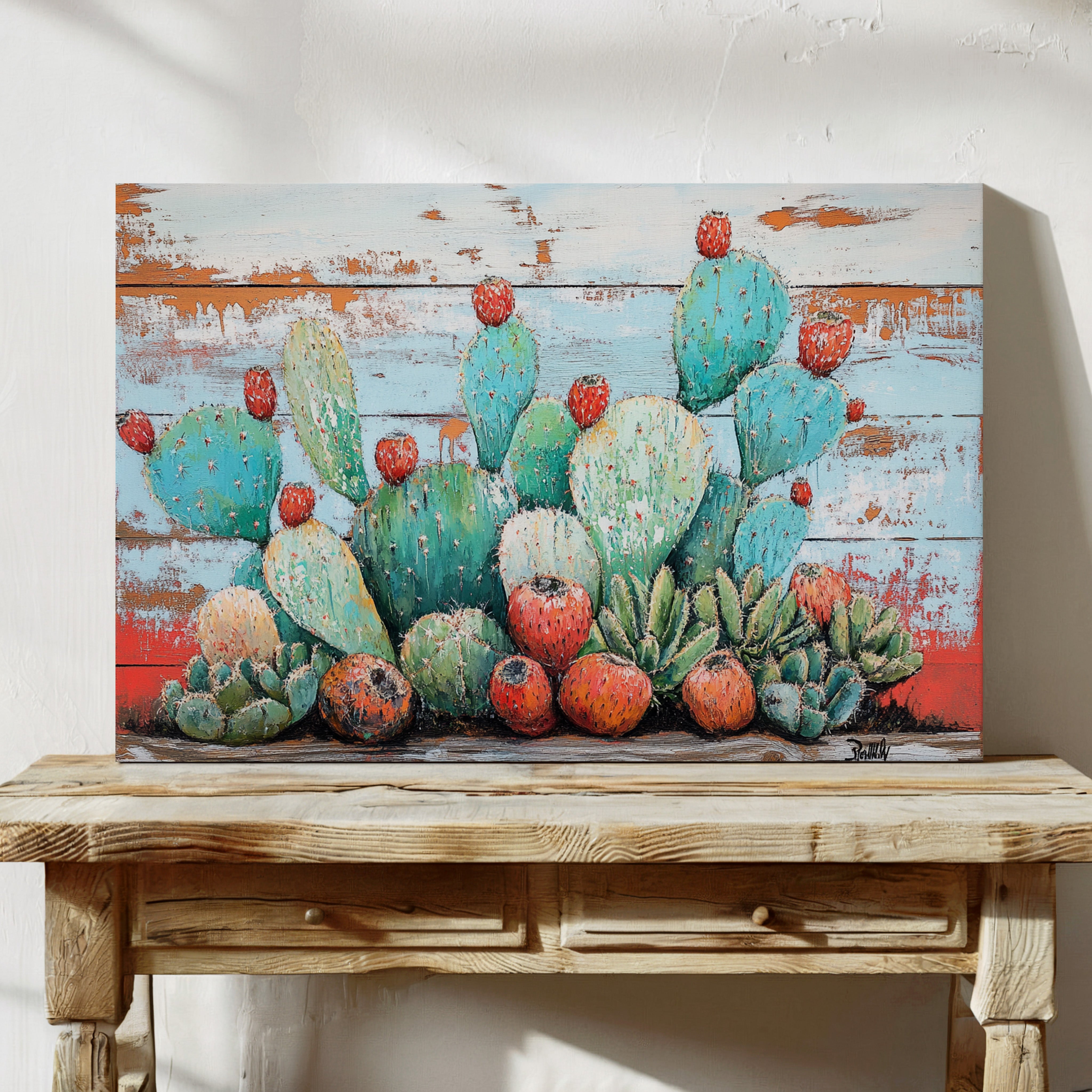 Desert Jewels On Weathered Wood