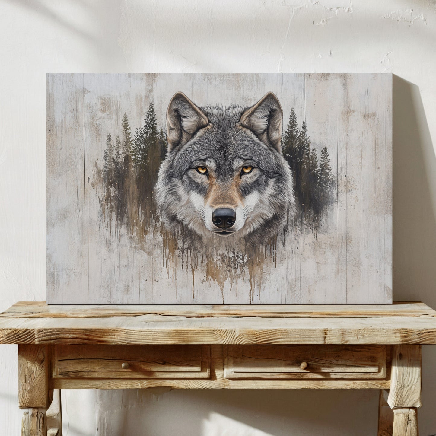 Ancient Forest Holds Wolf's Gaze