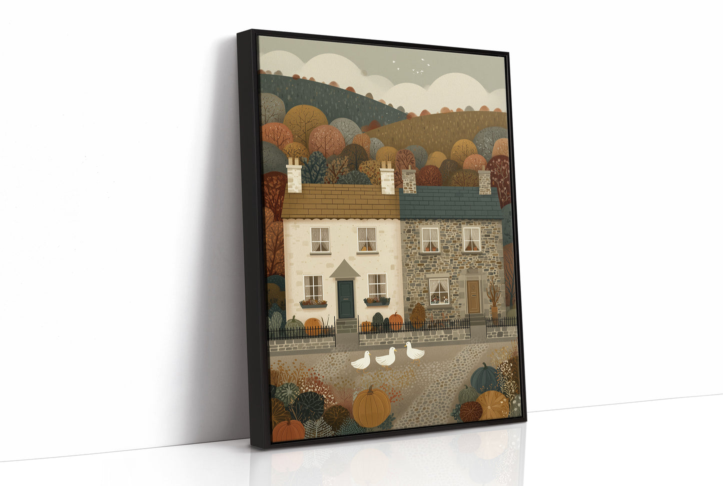 Autumn Cottages in the Rolling Hills