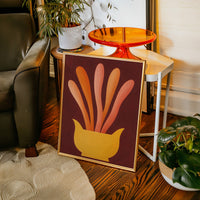 Coral Rays Rise From Golden Bowl