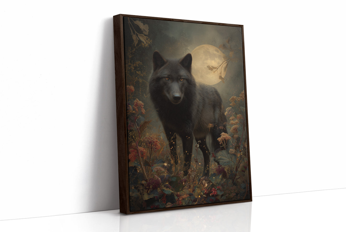 Midnight Hunter Under Autumn Moon