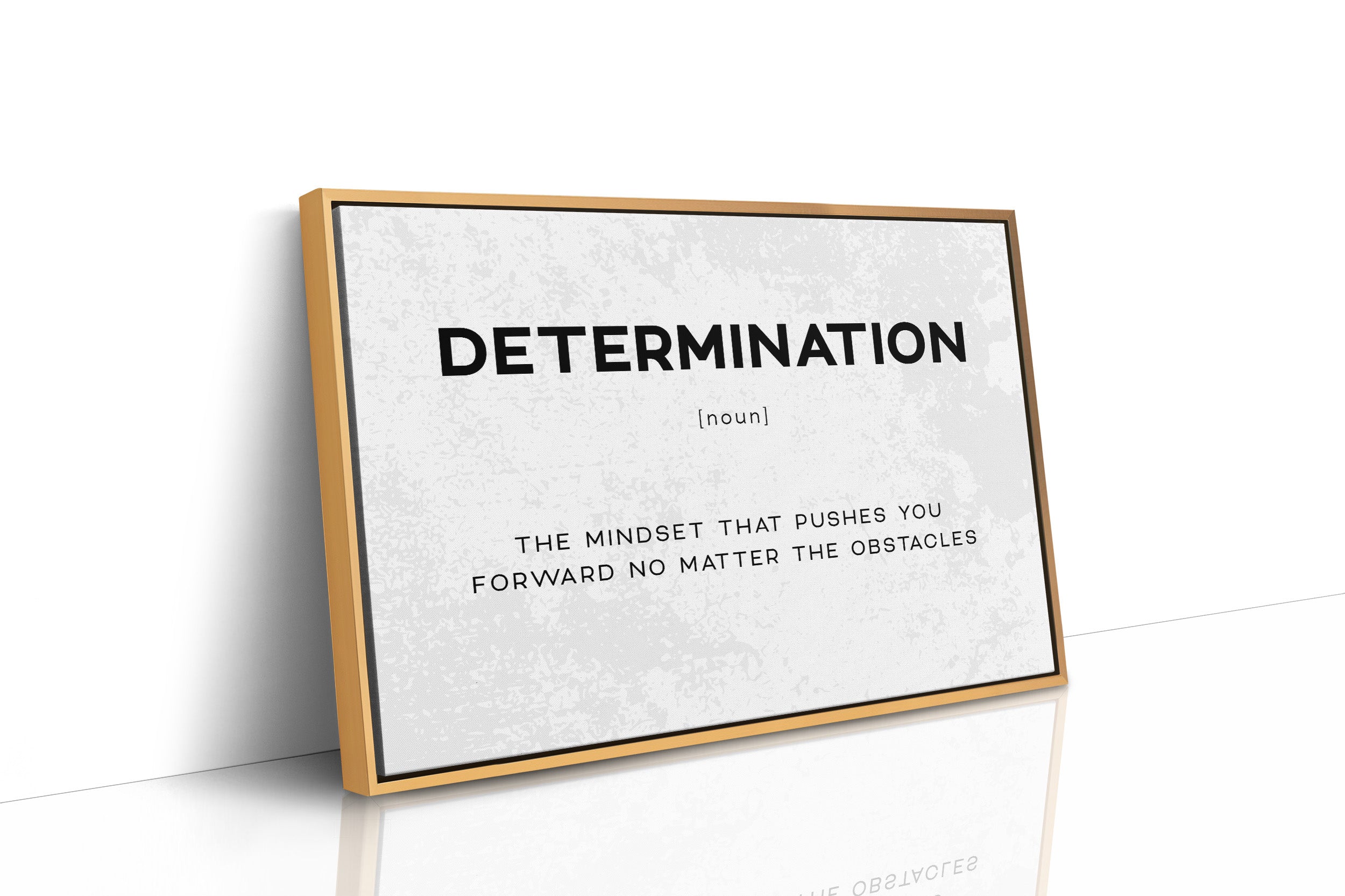 Determination Definition Canvas Art | Bold Motivational Typography Print for Home Office, Gym or Entrepreneur Décor