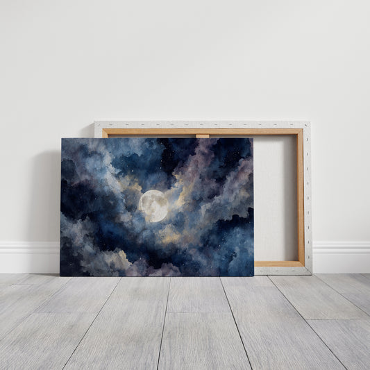 Moonlight Dances Through Storm Clouds