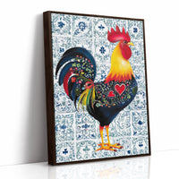 Morning Rooster Meets Portuguese Tiles