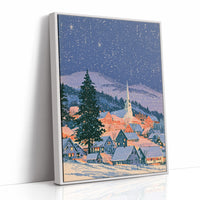 Starlit Village Below