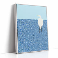 Egret in Blue Dotted Waters