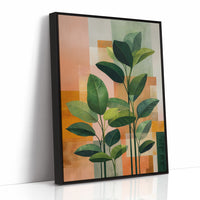 Geometric Harmony: Foliage in Warm Abstraction