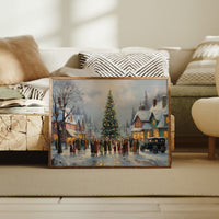 Townsfolk Gather Under December Stars