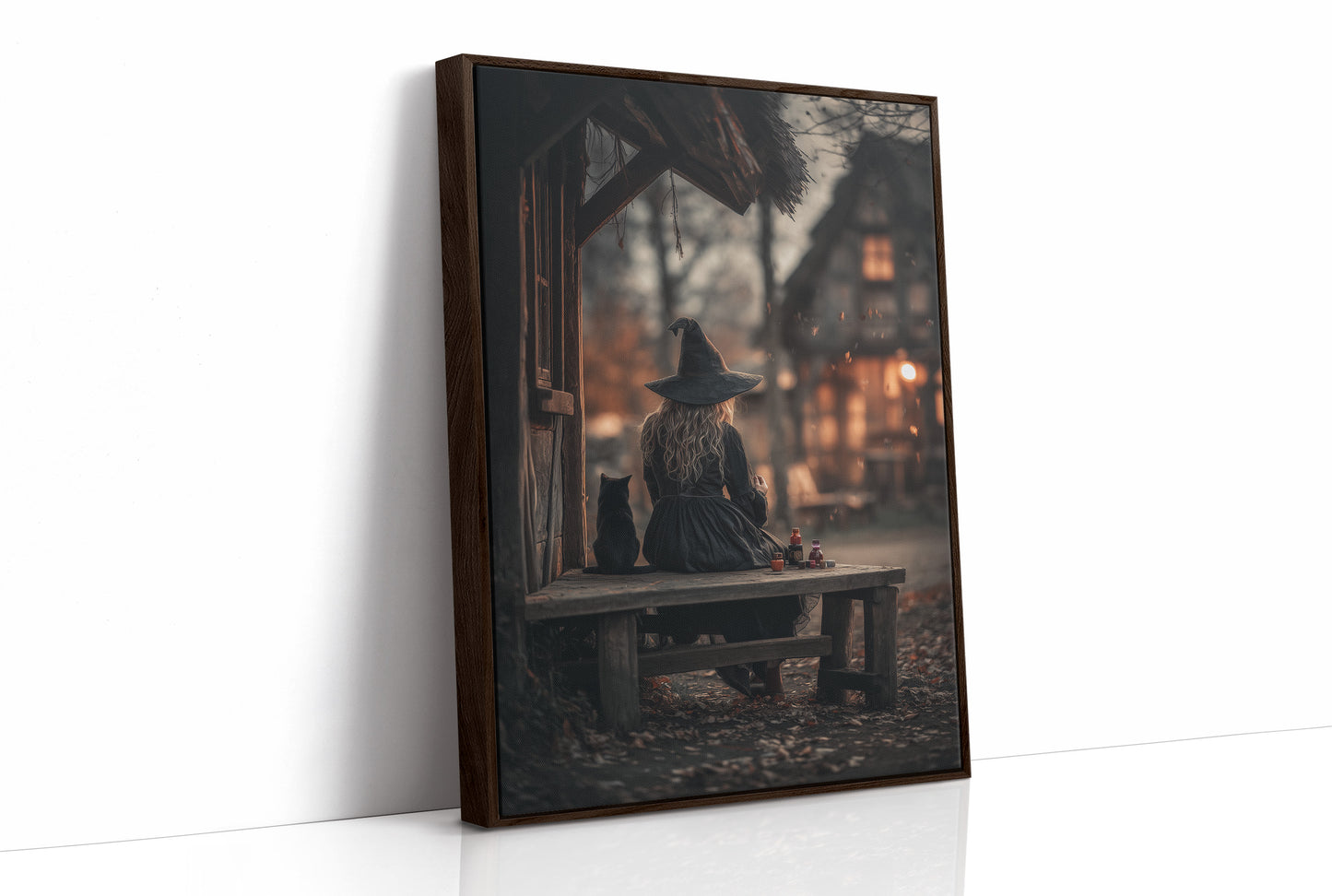 Twilight Cottage And Feline Companion