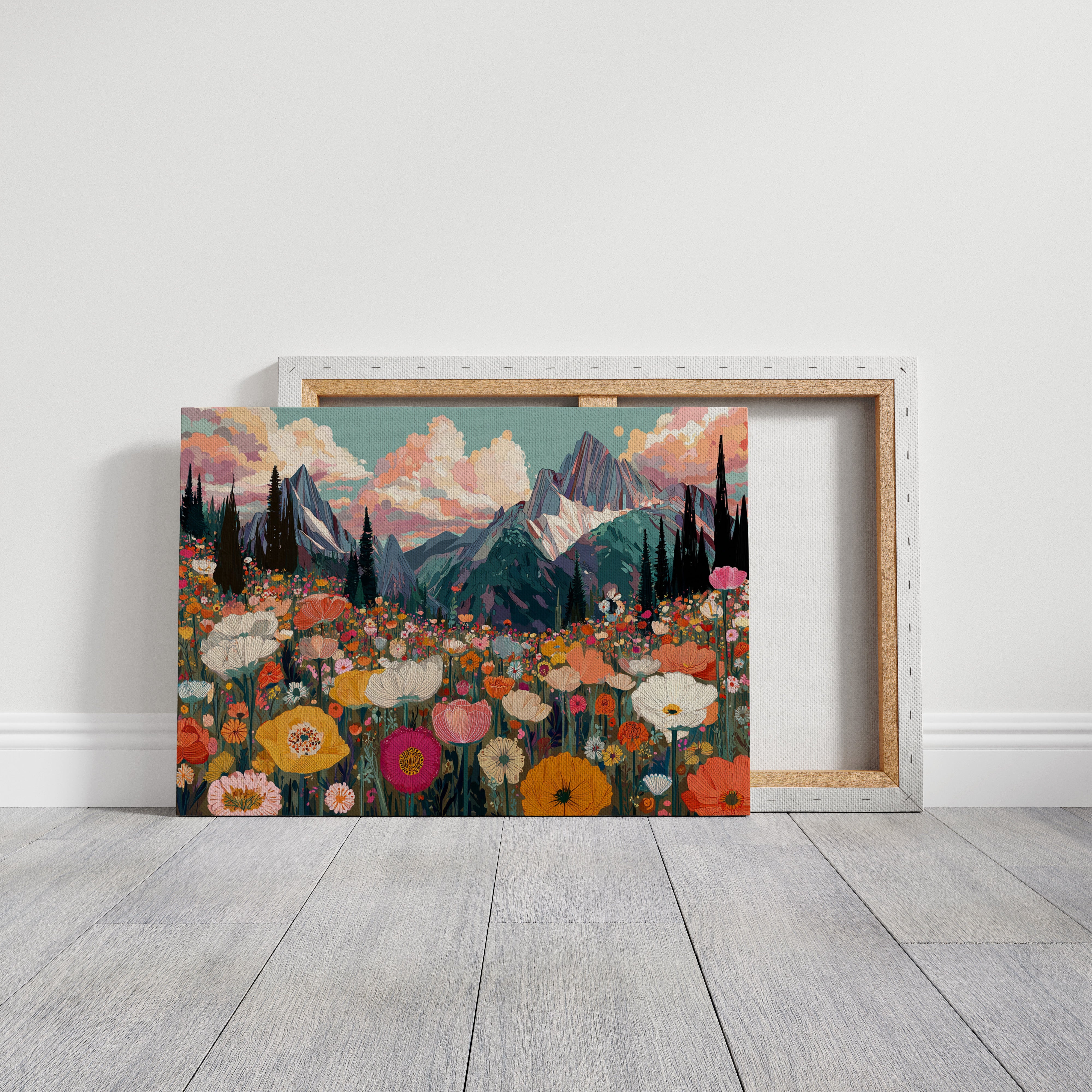 Alpine Meadows Bloom Under Peaks