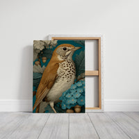 The Thrush Among Forget-Me-Nots