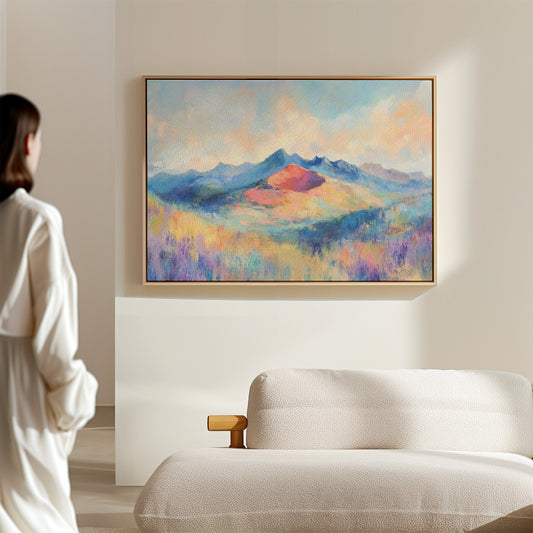 Lavender Fields Meet Coral Mountains