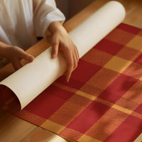 Plaid Comfort Meets Winter Light