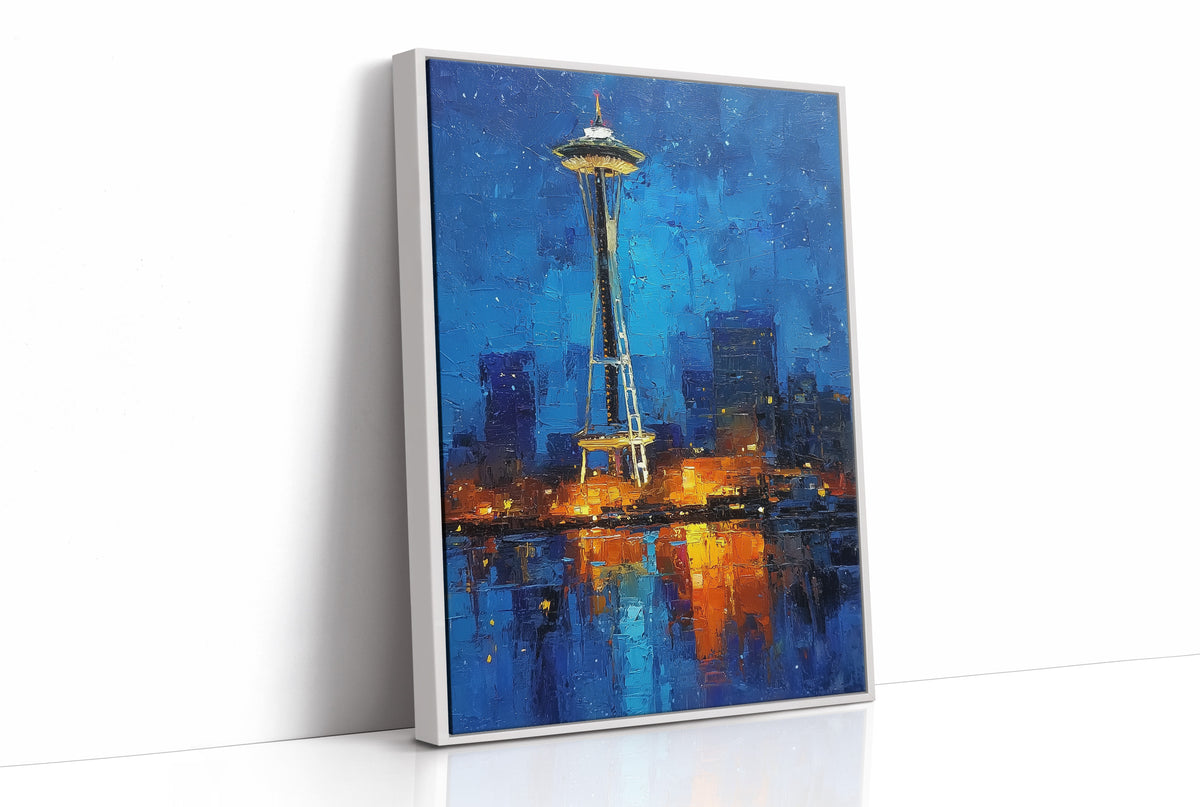 Seattle Burning Blue at Midnight