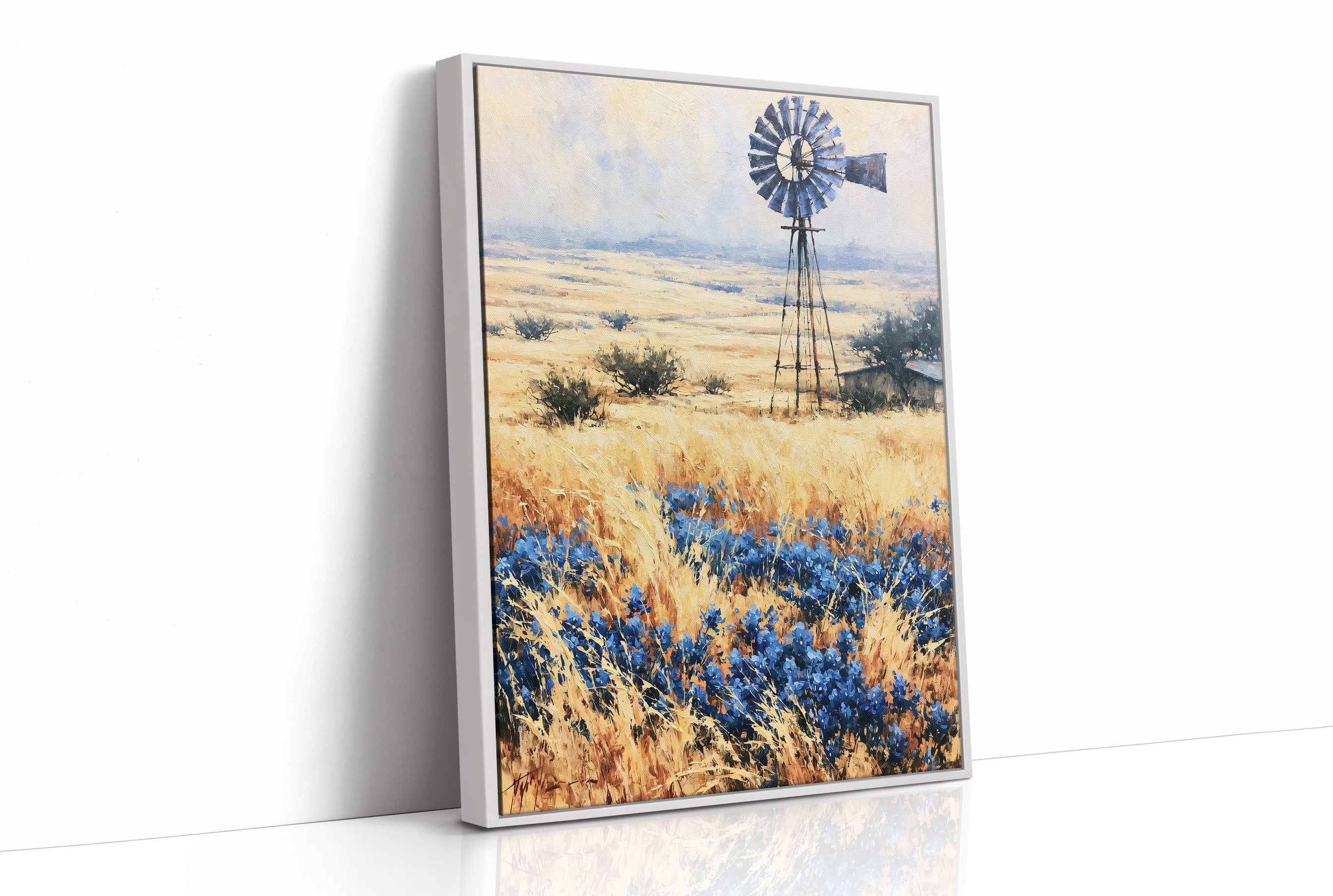 Windmill Above the Bluebonnets
