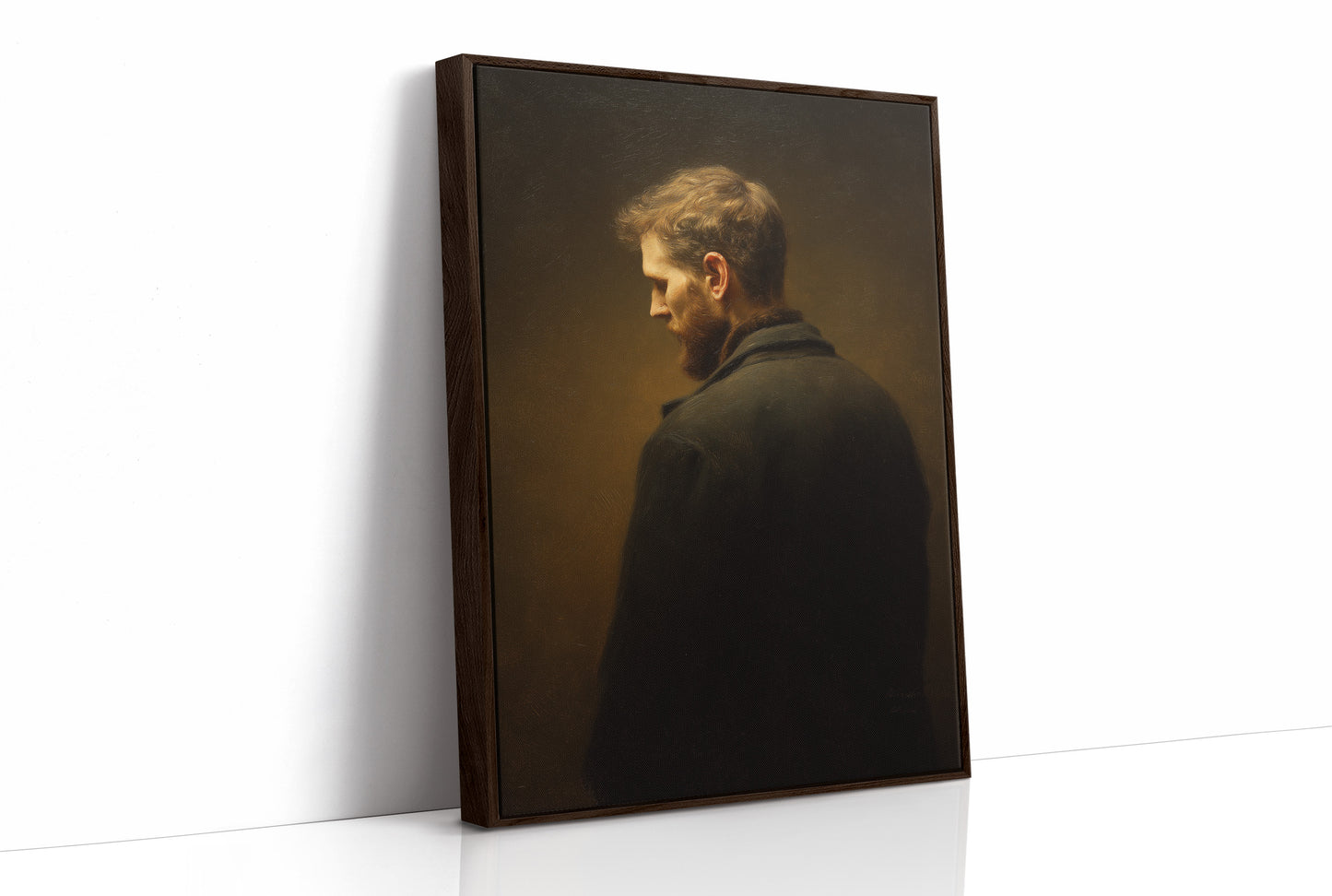 Amber Light On Contemplative Profile