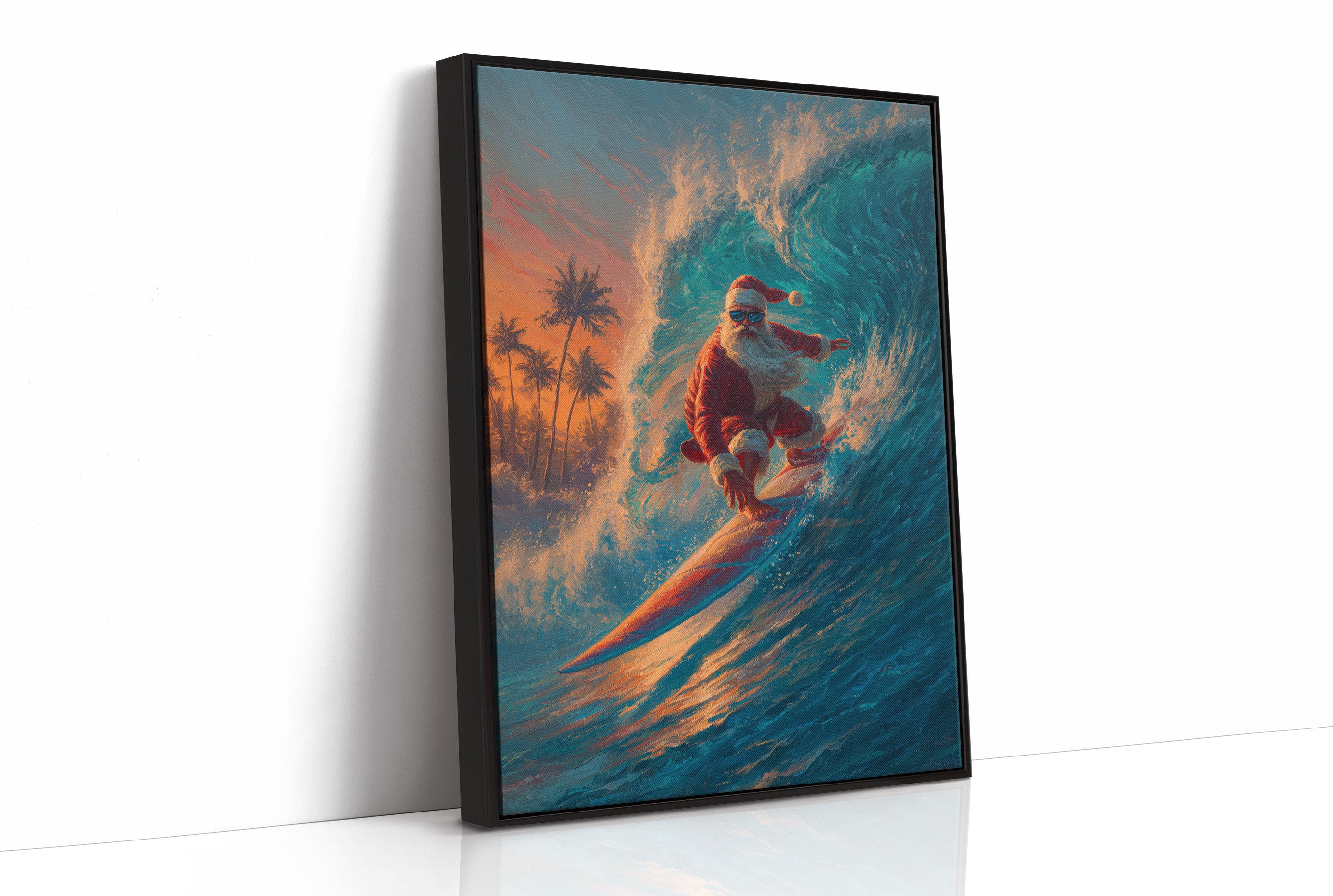 Tropical Santa Rides The Wave