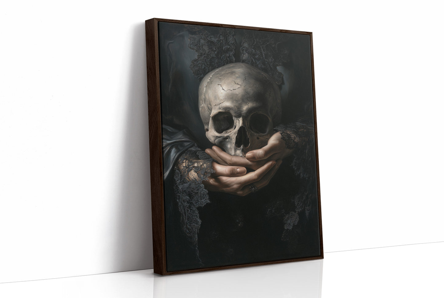 Mortality Cradled In Lace Hands